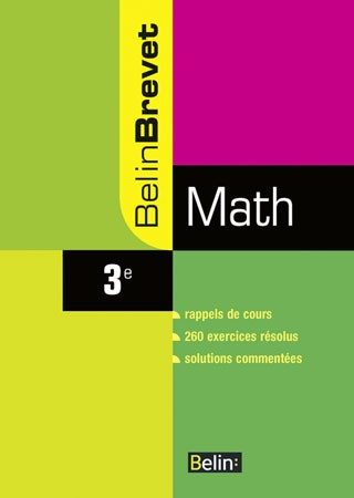 BELINBREVET MATH 3E 2008