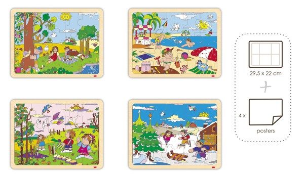 SET DE 4 PUZZLES – LES SAISONS