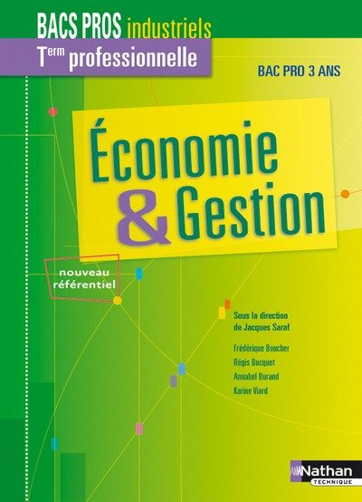 ECONOMIE GESTION TERM BPRO IND