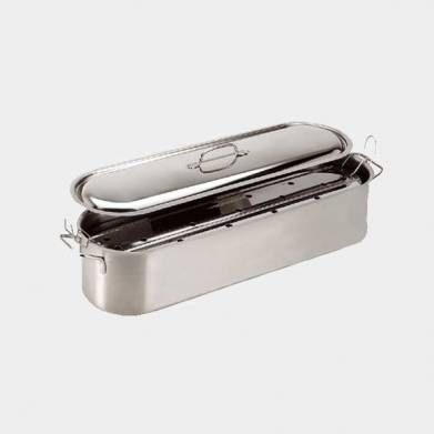 Poissonnière inox complète (avec grille et couvercle) – Induction