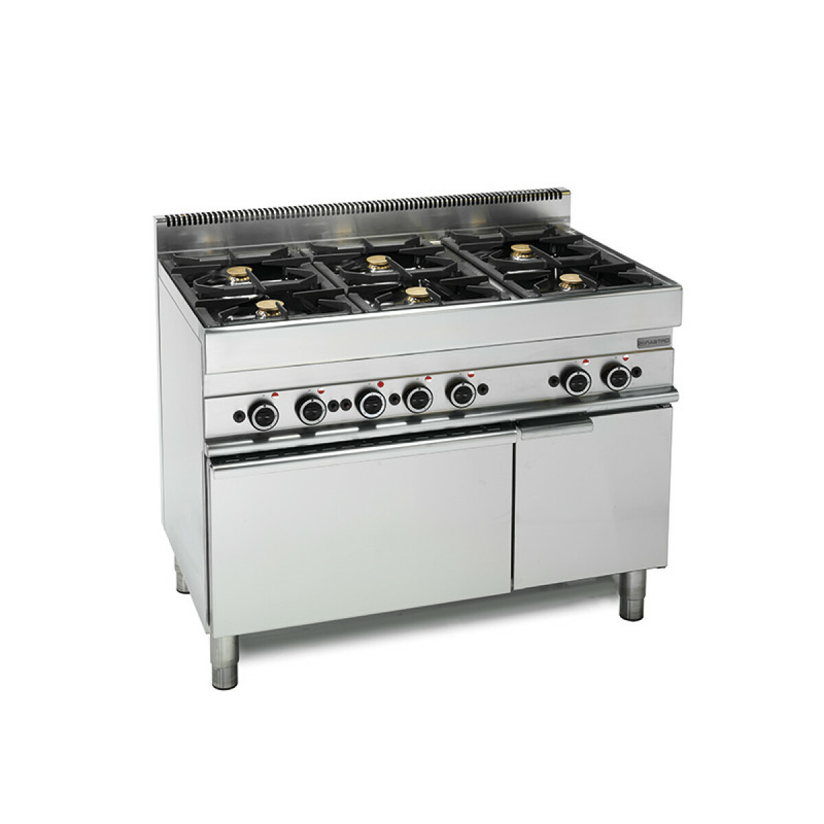Cuisinière à Gaz, 6 Brûleurs, 1 Four à Gaz, 1 Armoire Fermée – Virtus
