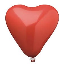 Ballon Coeur MAXI rouge avec clip de fermeture