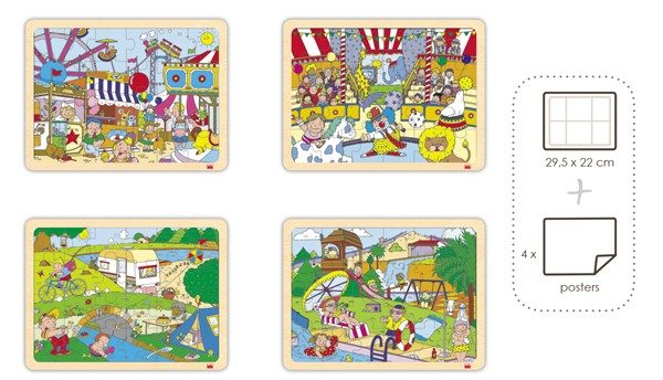 SET DE 4 PUZZLES – SE DIVERTIR