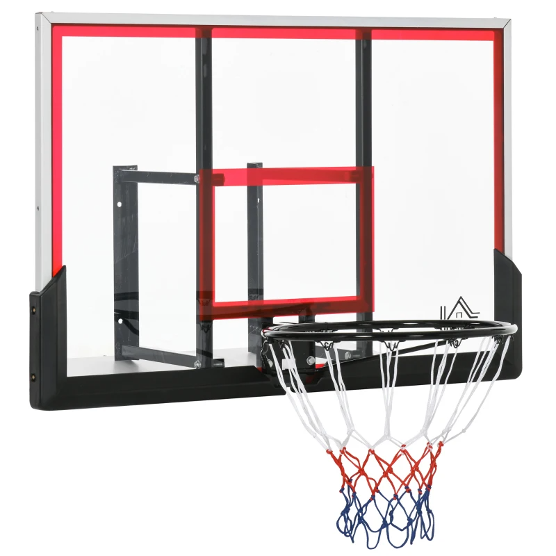HOMCOM Panier de basketball mural avec panier spécial dunk – 102 x 76 x 110 cm – intérieur extérieur