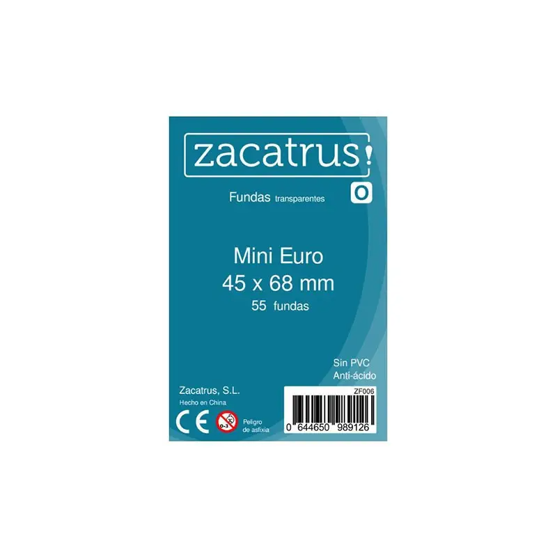 Fundas Zacatrus Mini Euro 45×68 mm de 55 Unidades