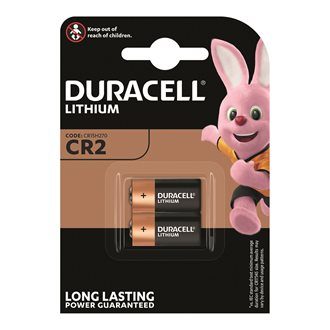 Pile lithium Duracell CR2, pack de 2