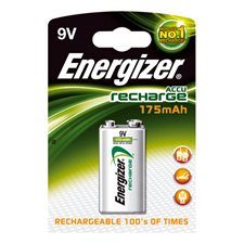 AAAA rechargeable battery – HR22 Energizer – Blister with 1 9-volt battery