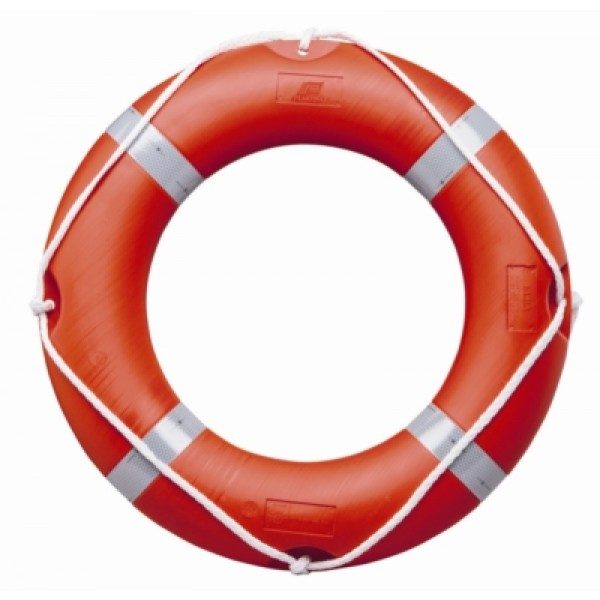 Bouée Plastimo couronne SOLAS avec ligne de jet