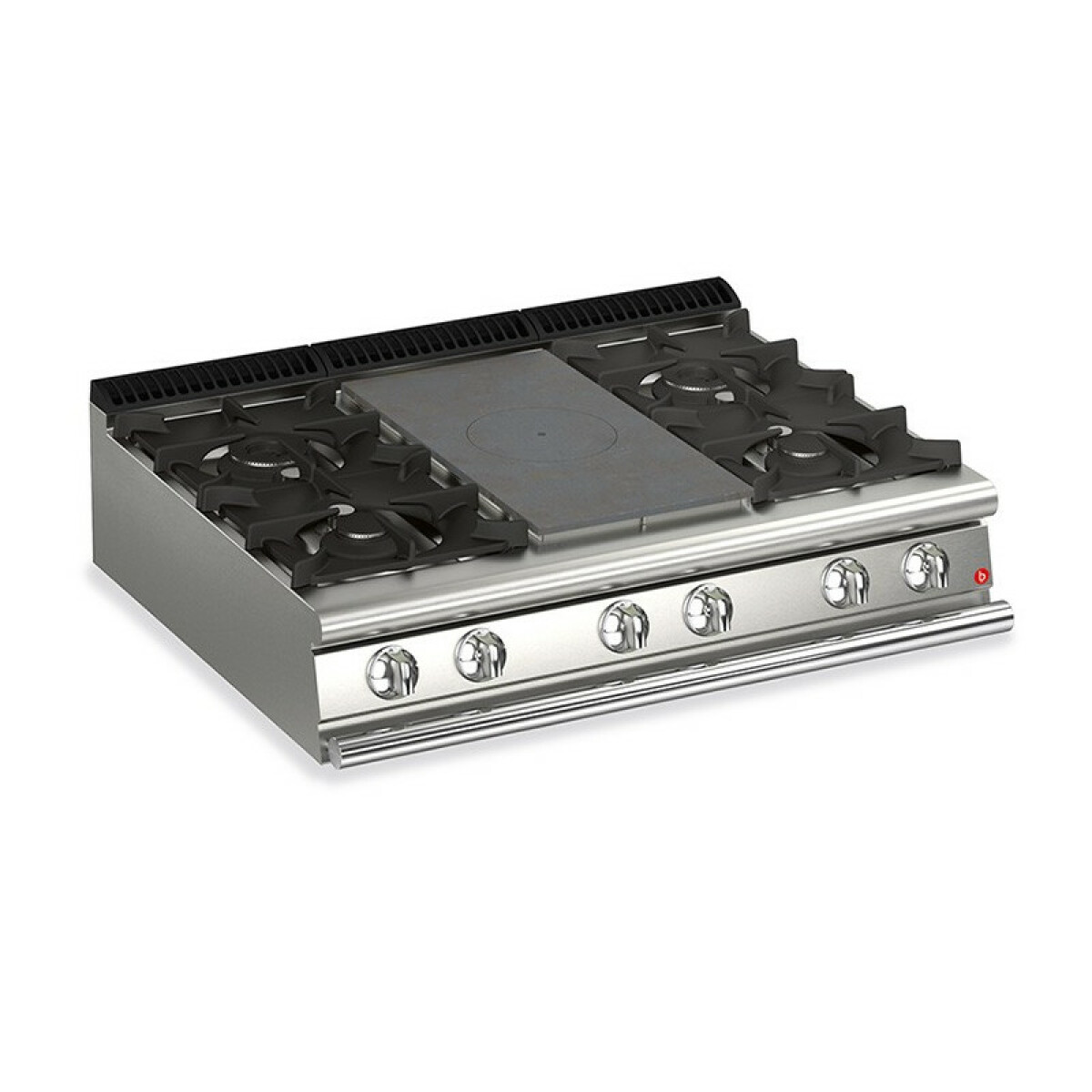 Plaque Coup de feu à Gaz – 4 feux vifs + 1/2 plaque – P 700 – 27 kW – Baron