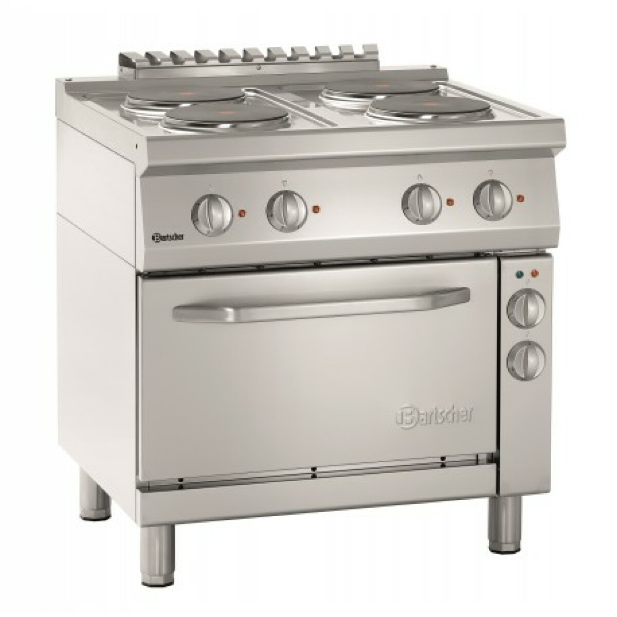 Plan de cuisson Électrique à 4 Plaques Rondes avec Four Électrique GN 1/1 – Bartscher