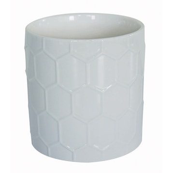 Pot range-couverts céramique blanc