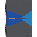 Cahier à spirale Leitz A4 OFFICE 180 Pages 90 g/m² Bleu, gris