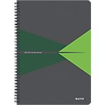 Cahier à spirale Leitz A4 OFFICE 180 Pages 90 g/m² Vert, gris