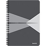 Cahier à spirale Leitz A5 Office 80 Pages Blanc, gris