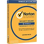 Logiciel Antivirus Symantec Norton Security 2016 Deluxe – 1 an / 5 appareils 1 An 5 Appareils