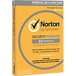 Logiciel Antivirus Symantec Norton Security 2016 Premium – 1 an / 10 appareils 1 An 10 Appareils