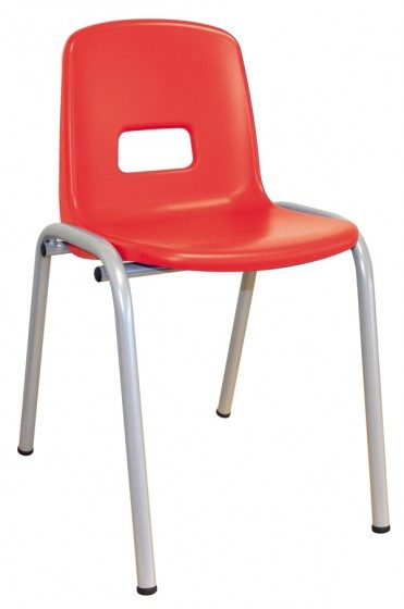 CHAISE ASSISE COQUE POLYPRO EMPILABLE – ROUGE T2