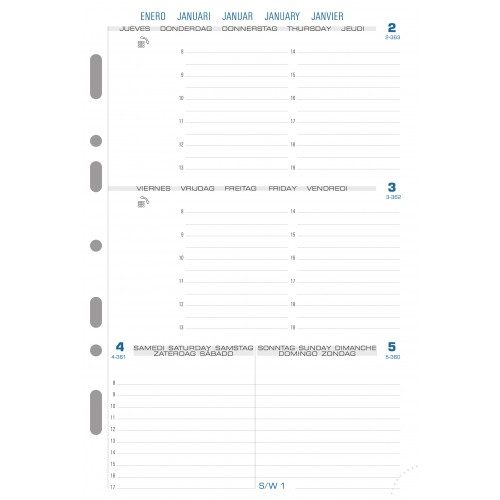 Recharge Organiser Exatime 21 – EXACOMPTA – Blanc