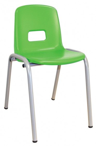 CHAISE ASSISE COQUE POLYPRO EMPILABLE – VERT T1