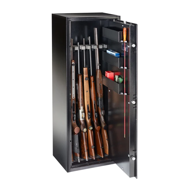 Armoire 7 fusils + Coffret interne – Serrure à clé – Ranger N7S – BURG WÄCHTER