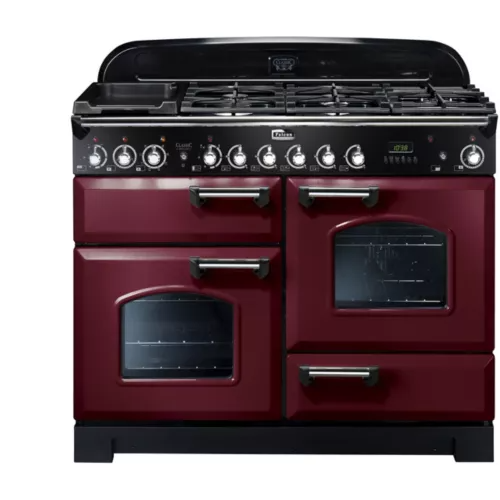 Piano de cuisson mixte Falcon DELUX110 MIXT ROUGE/CHROME