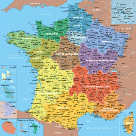 PUZZLE CARTE DE FRANCE ET DES DÉPARTEMENTS