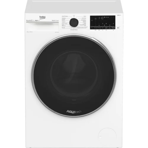 Lave linge hublot Beko B5WFT59418W Technologie Aquatech