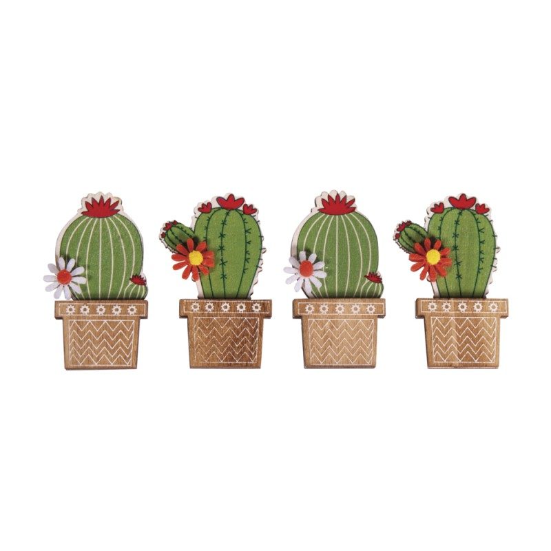 Miniatures en bois cactus adhésif – Rayher