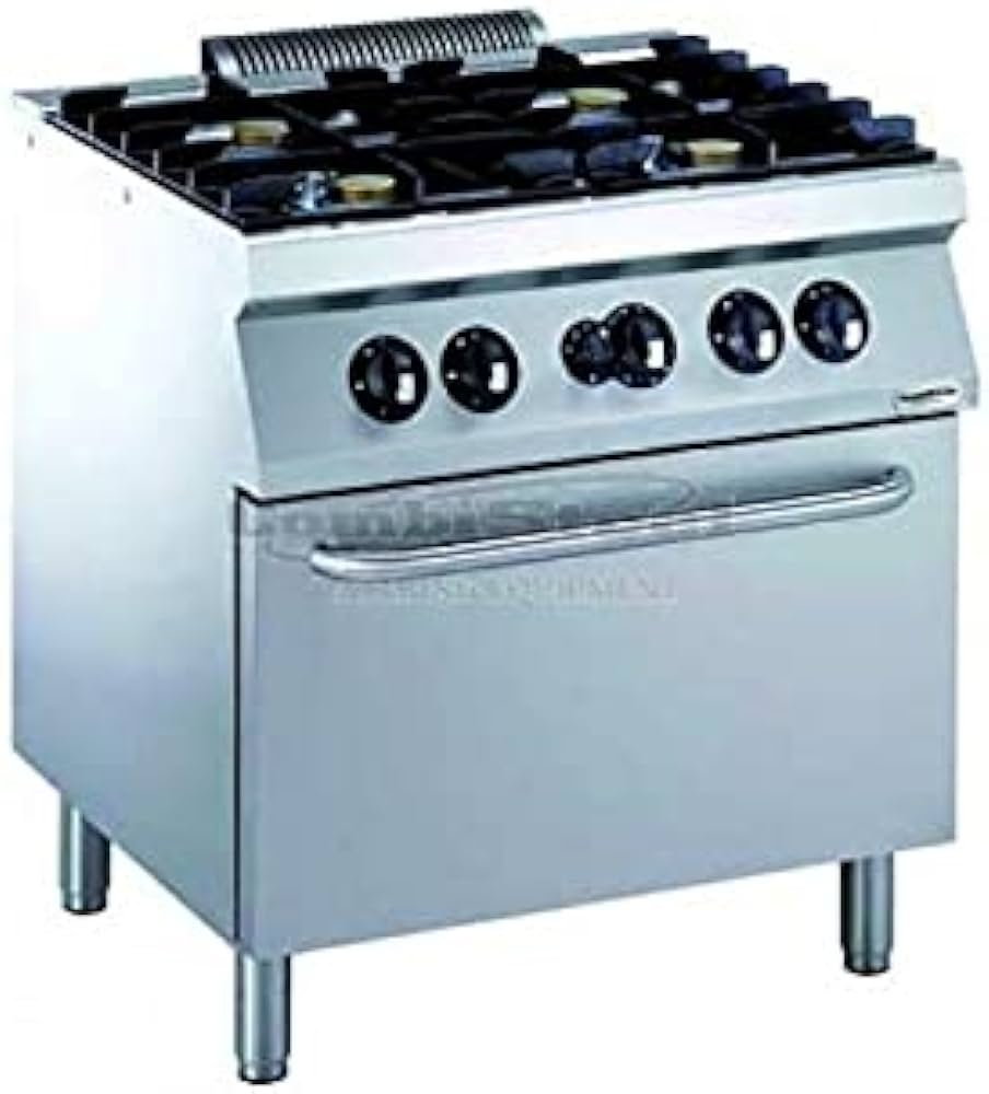 Fourneau 4 brûleurs et four à gaz 6 kW – Combisteel – 700