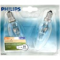 Ampoule halogène EcoClassic flamme 35W E14 Philips