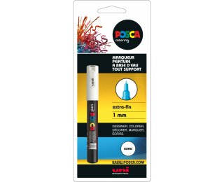 Marqueur peinture à l’eau tout support – UNI POSCA – Pointe fine 1mm – Blanc
