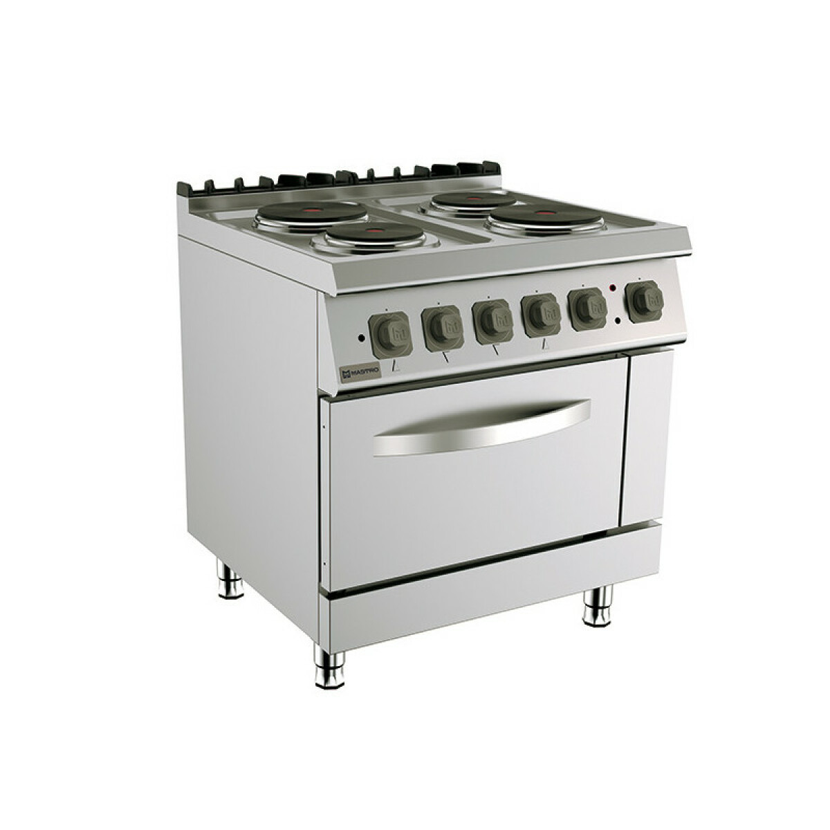Cuisinière Électrique Sur Four Électrique Statique GN 2/1, 4 Plaques Rondes – Virtus – MS78CFE
