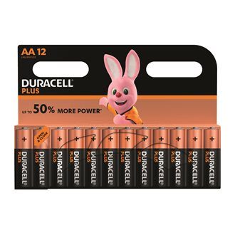Pile Alcaline AA – LR6 Duracell Plus Power – Blister de 12