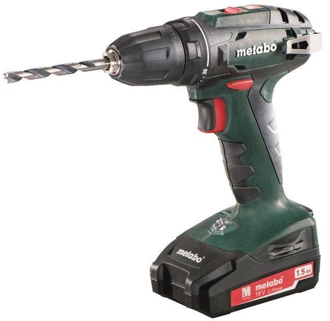 Perceuse visseuse sans fil METABO, 18 V 1.5 Ah, 2 batteries