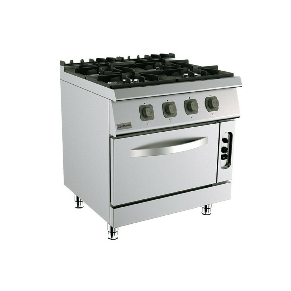 Cuisinière Gaz Sur Four Gaz Statique GN 2/1, 4 Brûleurs – Virtus – MS78CFG