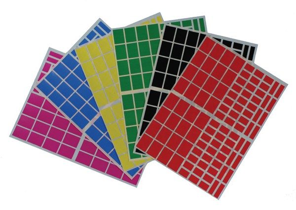 1944 GOMMETTES RECTANGLES – TAILLES ET COULEURS ASSORTIES