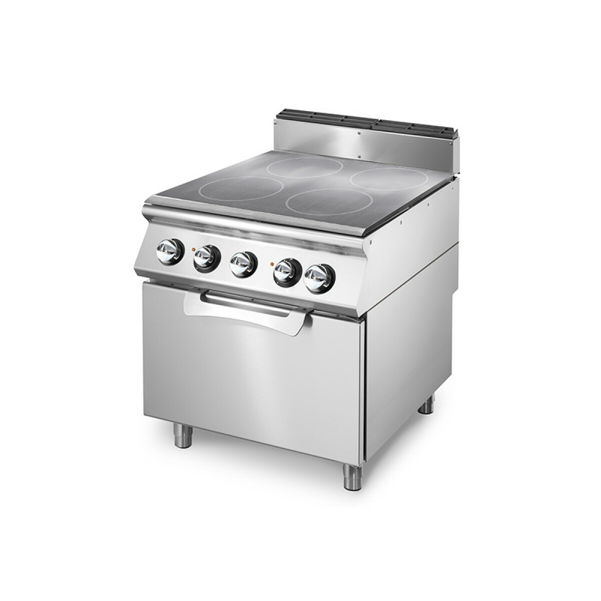 Plaque Coup de Feu Électrique sur Four Électrique Statique GN 2/1, 4 Zones de Cuisson – Virtus – VS7080TPFE