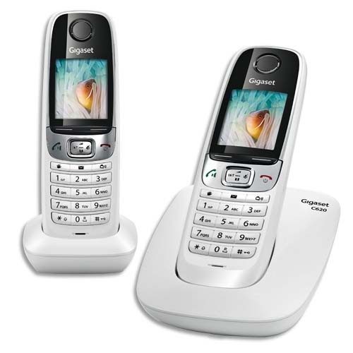 GIGASET TÉLÉPHONE SANS FIL C620 BLANC DUO C620DUOBLANC