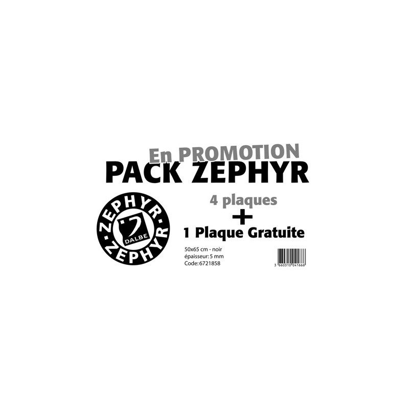 Carton mousse Zephyr Noir 50×65 Pack 4 + 1 – Wingo