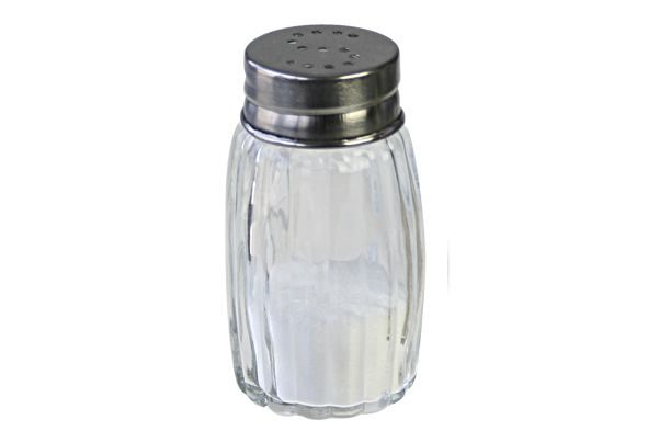 Salière verre avec bouchon inox par 12