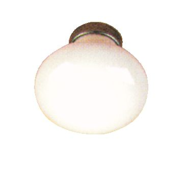 BOUTON BLANC BAGUE FER PATINE D.35