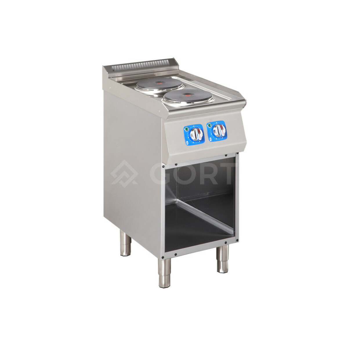 Cuisinière électrique 2 plaques (2x 2,6) sur base ouverte – Gort