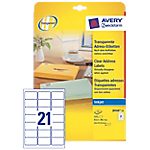 525 Etiquettes invisibles jet d’encre – Avery – 63,5 x 38,1 mm