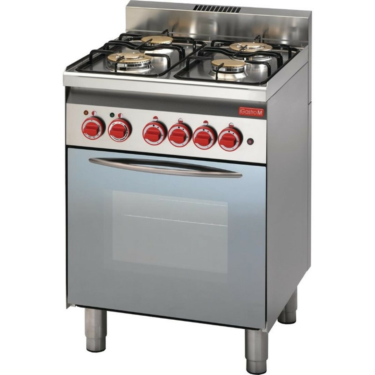 Fourneau 4 Feux Gaz sur Four Electrique à Convection – 12,2 kW – Gastro M