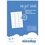 100 Feuilles A4 adresse coins arrondis – Niceday – (24 étiquettes par feuille) – Jet d’encre 63,5 x 33,9 mm
