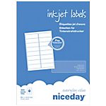 100 Feuilles A4 adresse coins arrondis – Niceday – (16 étiquettes par feuille) – Jet d’encre 99,1 x 33,9 mm