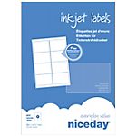 100 Feuilles A4 adresse coins arrondis – Niceday – (8 étiquettes par feuille) – Jet d’encre 99,1 x 67,7 mm