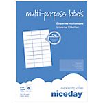 100 Feuilles adresse multifonctions – Niceday – format A4 27 étiquettes par feuille de 70 x 31 mm