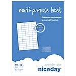 100 Feuilles adresse multifonctions – Niceday – format A4 65 étiquettes par feuille de 38,1 x 21,2 mm