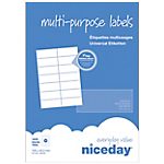 100 Feuilles adresse multifonctions – Niceday – format A4 14 étiquettes par feuille de 105 x 42,3 mm